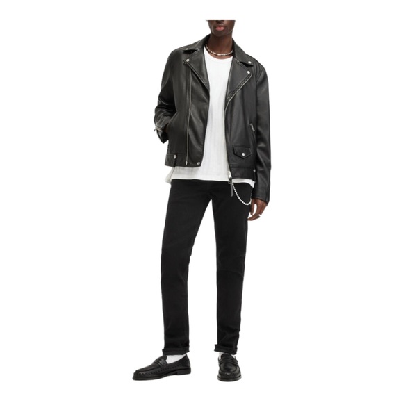 All Saints Other - AllSaints Button Fly Men's Cigarette Skinny Fit Jeans Washed Black Size 32 x 32